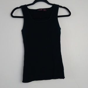 Vintage Shape FX Black Ribbed Stretchy Tank Top
